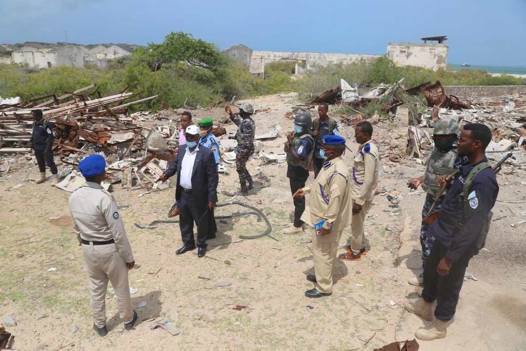 , بعثة الاتحاد الأفريقي في الصومال تبدأ بناء مركز شرطة جديد في كيسمايو
