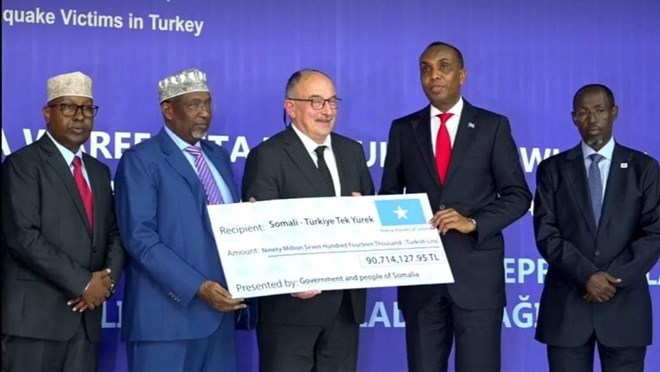 , الصومال تُعلن عن تقديم 5 ملايين دولار لدعم متضرري الزلزال في تركيا